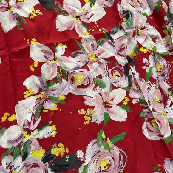 NWT Anthropologie Rosalia Red floral Wrap Midi Dress Size 6 - Picture 11 of 12